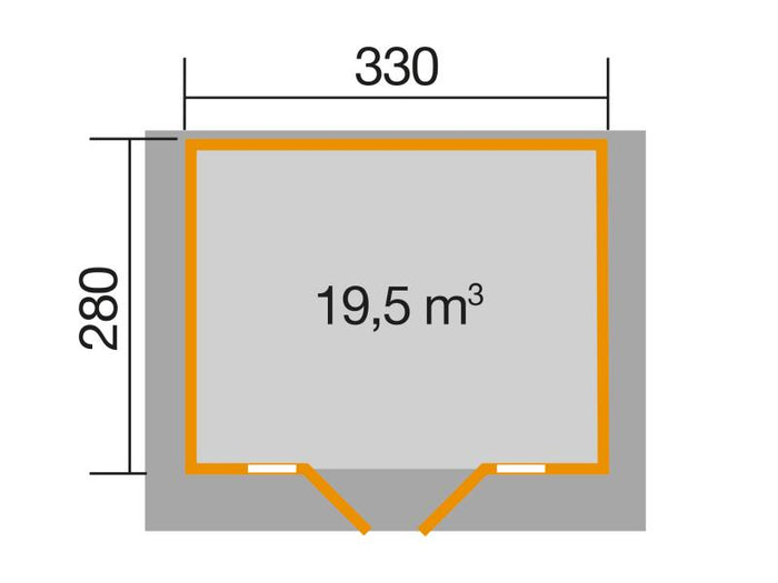 Weka Gartenhaus 284 natur 28 mm
