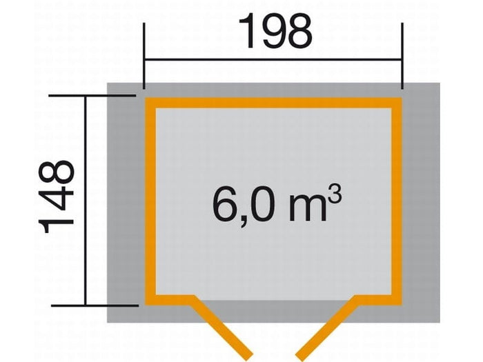Weka Gartenhaus 316 Größe 1 mit Doppeltür natur