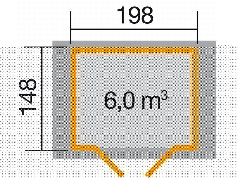 Weka Gartenhaus 316 Größe 1 mit Doppeltür Eiche hell