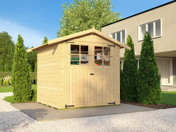 Weka Gartenhaus 316 Größe 2 mit Doppeltür natur