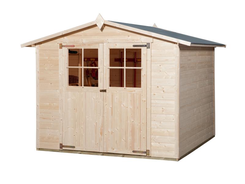 Weka Gartenhaus 316 Größe 3 mit Doppeltür natur