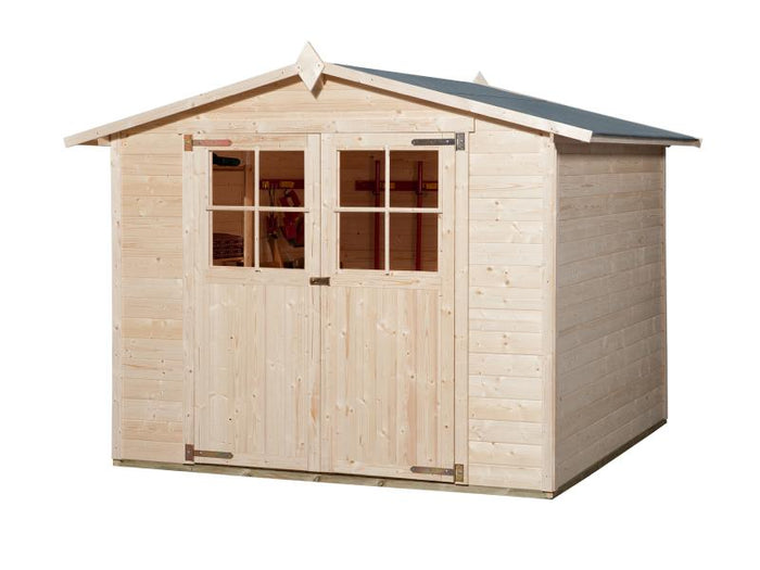 Weka Gartenhaus 316 Größe 3 mit Doppeltür natur