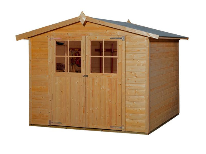 Weka Gartenhaus 316 Größe 3 mit Doppeltür Eiche hell