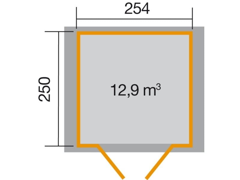 Weka Gartenhaus 316 Größe 4 mit Doppeltür natur