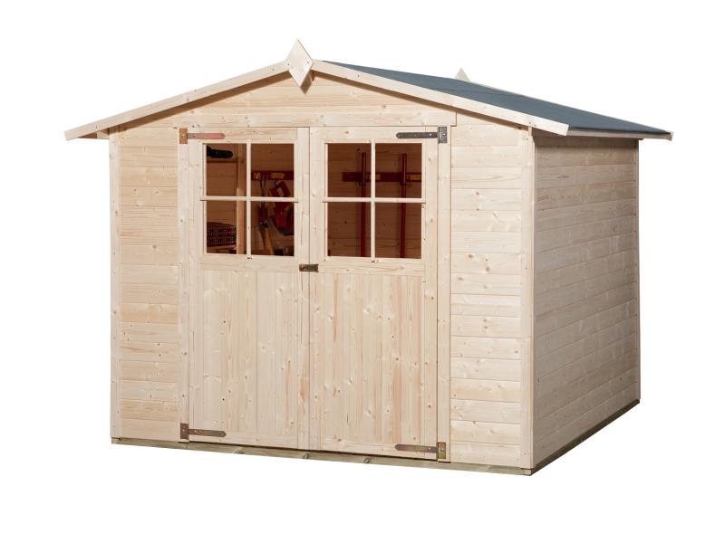 Weka Gartenhaus 316 Größe 5 mit Doppeltür natur