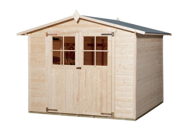 Weka Gartenhaus 316 Größe 5 mit Doppeltür natur