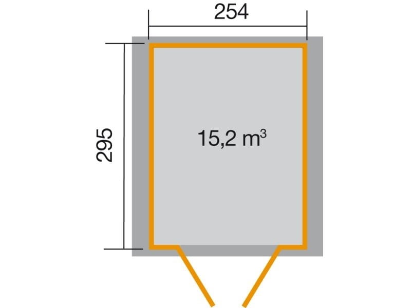 Weka Gartenhaus 316 Größe 5 mit Doppeltür Eiche