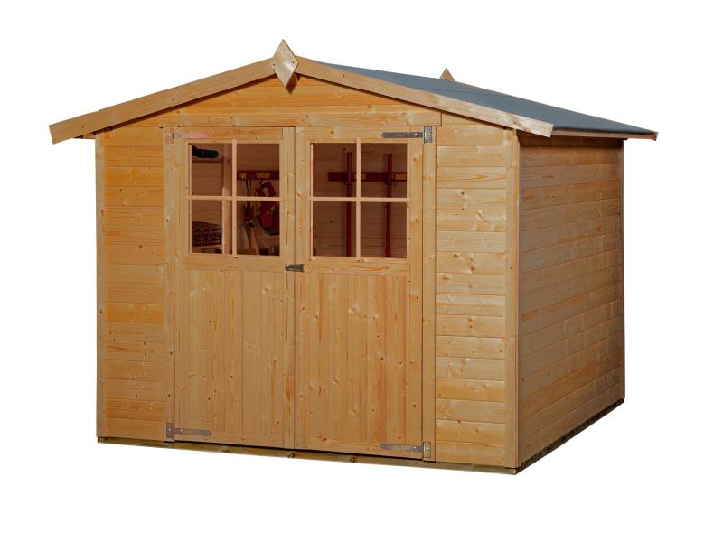 Weka Gartenhaus 316 Größe 5 mit Doppeltür Eiche