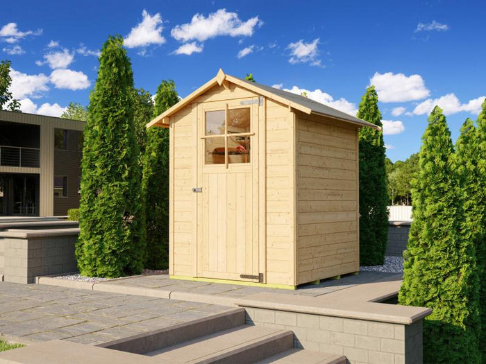 Weka Gartenhaus 317 Größe 1 mit Einzeltür natur