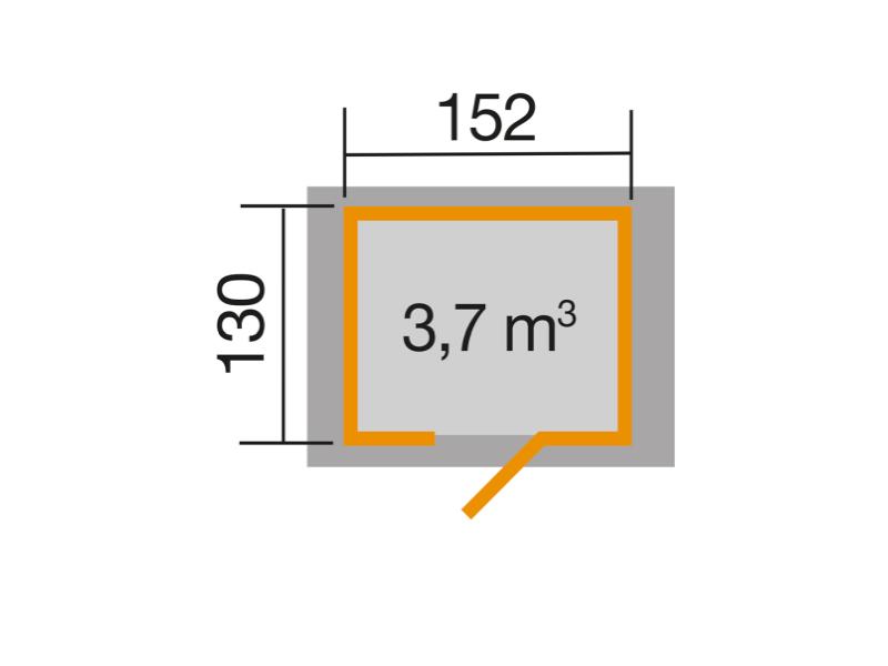 Weka Gartenhaus 317 Größe 1 mit Einzeltür natur