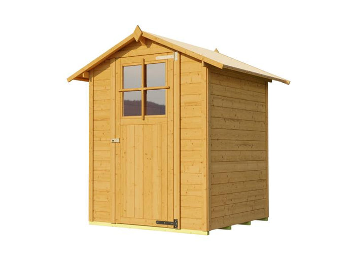 Weka Gartenhaus 317 Größe 2 mit Einzeltür Eiche hell