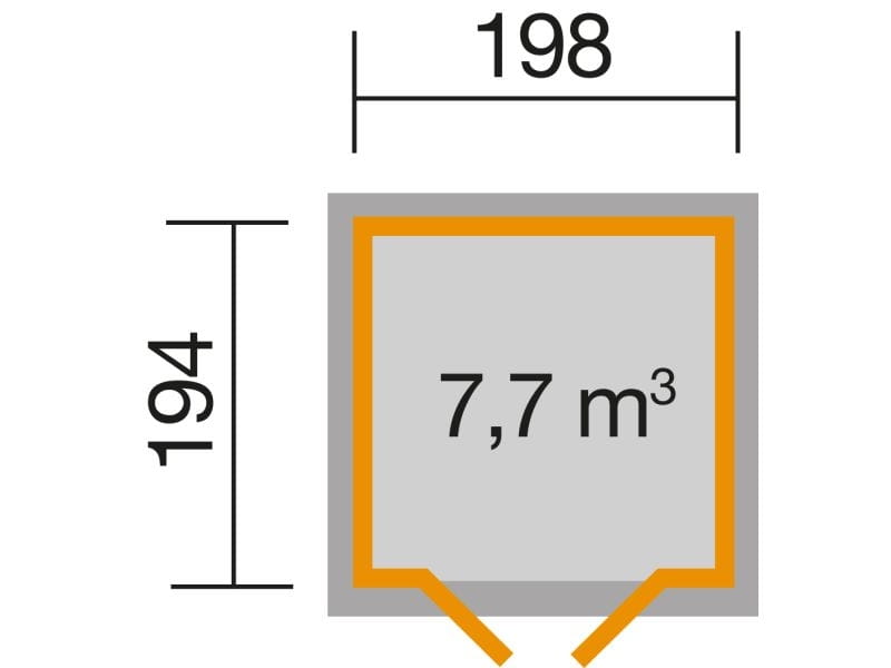 Weka Gartenhaus 321 Größe 1 natur
