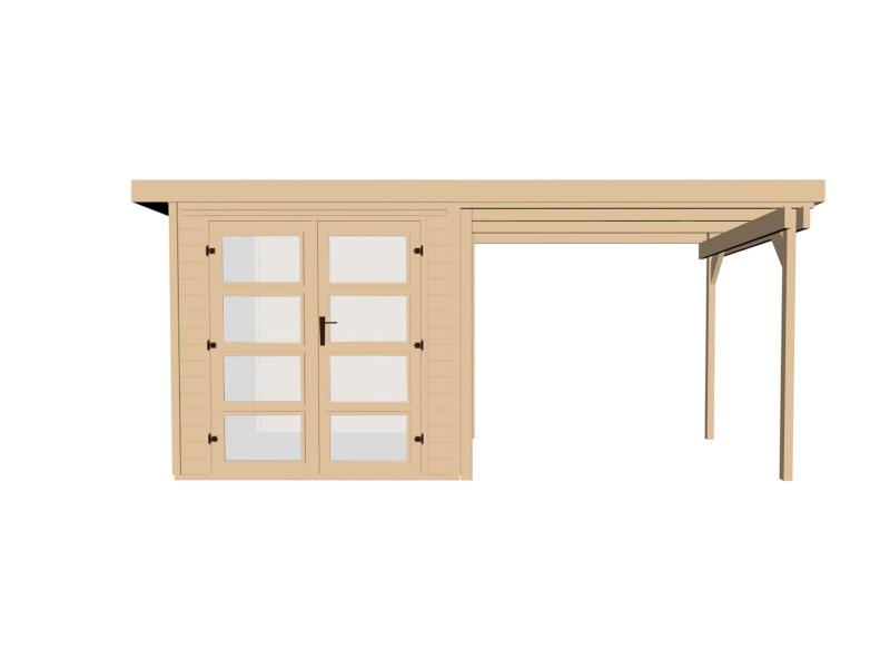 Weka Gartenhaus 321 Größe 2 mit Anbaudach 230 cm