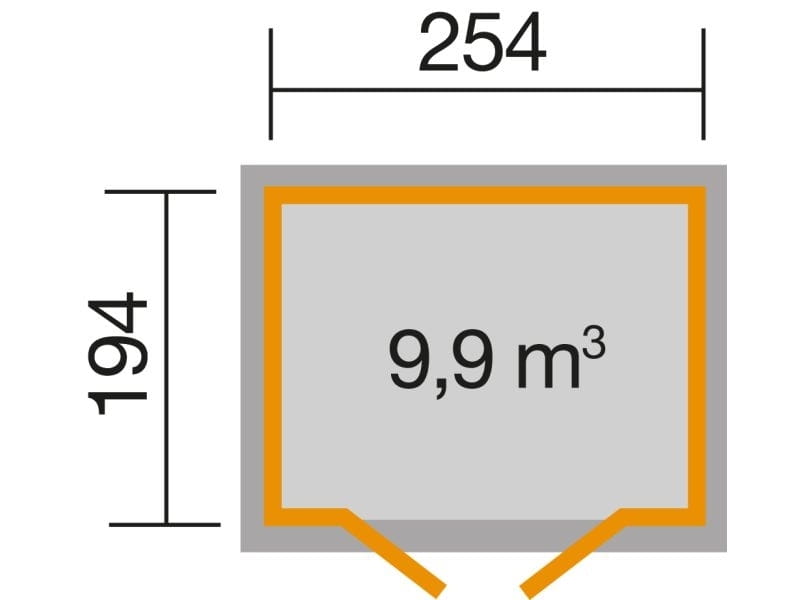 Weka Gartenhaus 321 Größe 2 natur