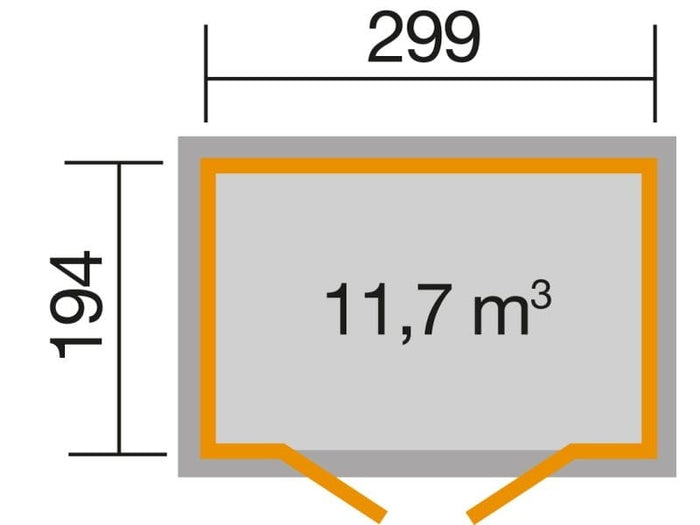 Weka Gartenhaus 321 Größe 4 natur