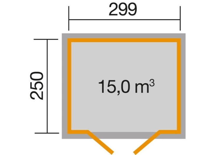 Weka Gartenhaus 321 Größe 5 natur