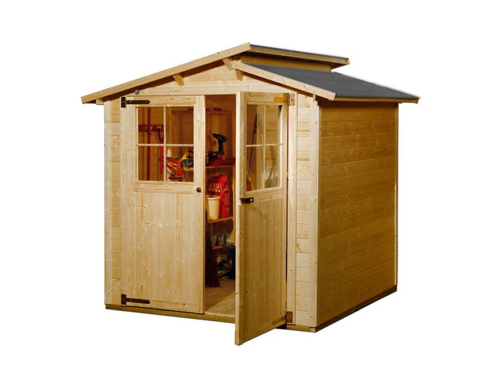 Weka Gartenhaus 323 Größe 1 Eiche hell lasiert