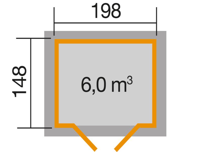 Weka Gartenhaus 323 Größe 1 Eiche hell lasiert
