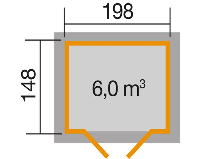 Weka Gartenhaus 323 Größe 1 natur