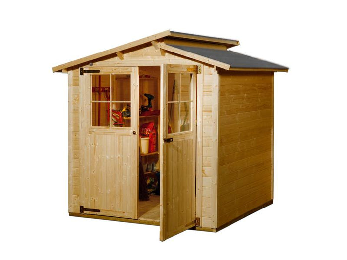 Weka Gartenhaus 323 Größe 2 Eiche hell lasiert