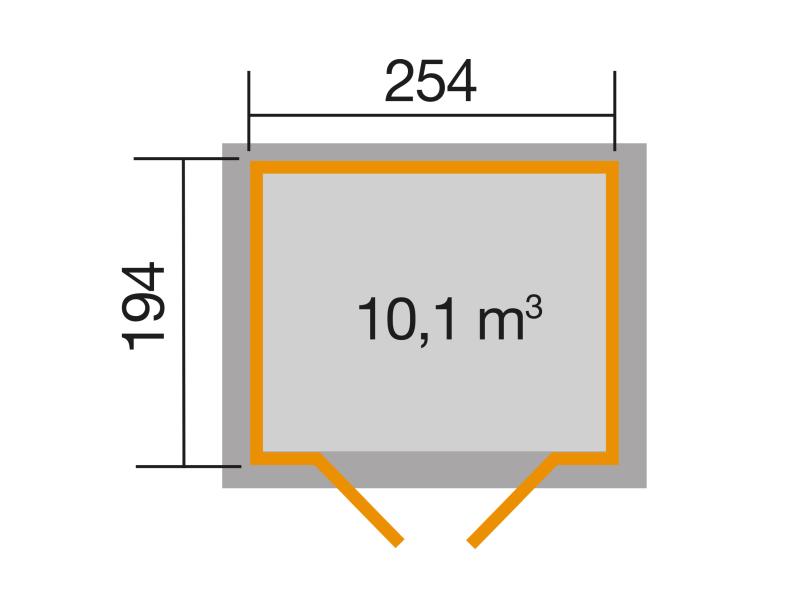 Weka Gartenhaus 323 Größe 2 Eiche hell lasiert