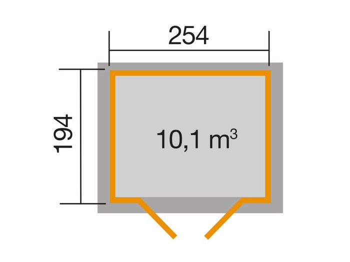 Weka Gartenhaus 323 Größe 2 natur