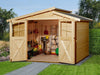 Weka Gartenhaus 323 Größe 3 Eiche hell lasiert
