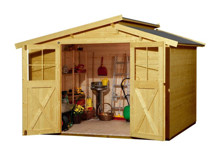 Weka Gartenhaus 323 Größe 3 Eiche hell lasiert