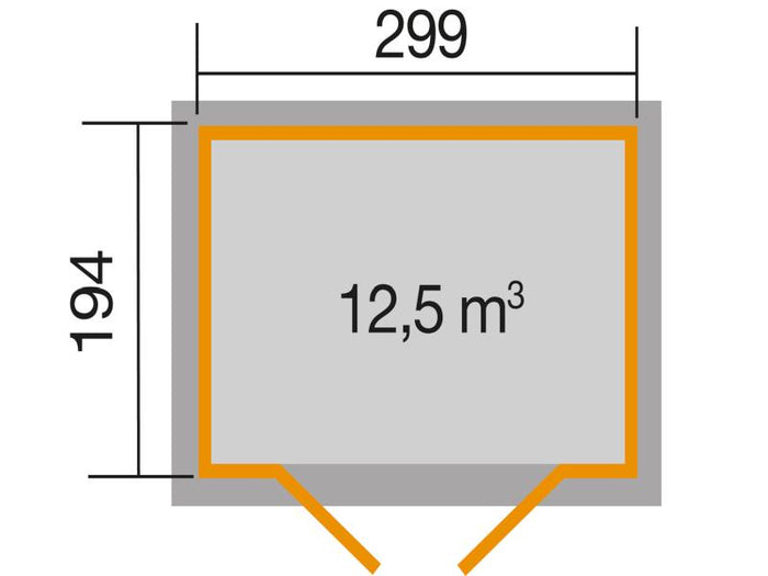 Weka Gartenhaus 323 Größe 3 Eiche hell lasiert