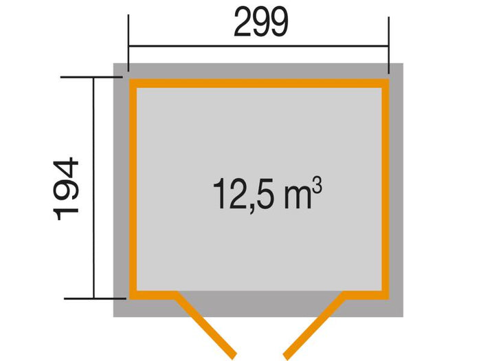 Weka Gartenhaus 323 Größe 3 natur