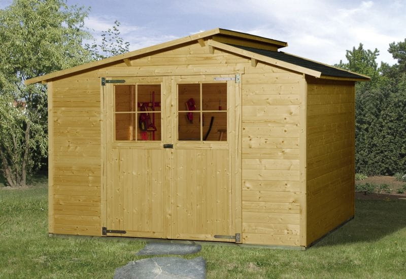 Weka Gartenhaus 323 Größe 4 Eiche hell lasiert