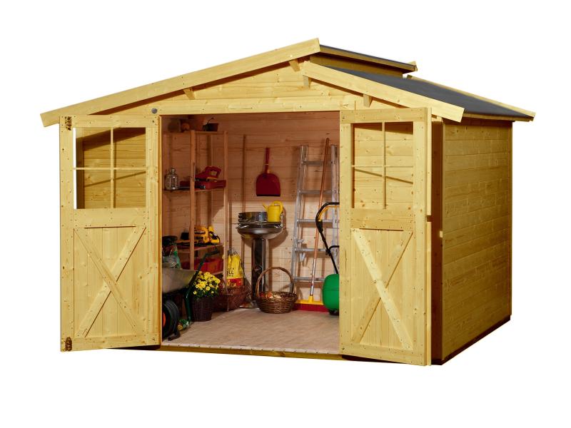 Weka Gartenhaus 323 Größe 4 Eiche hell lasiert