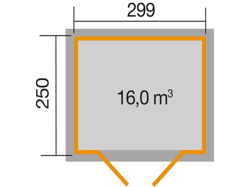 Weka Gartenhaus 323 Größe 4 Eiche hell lasiert