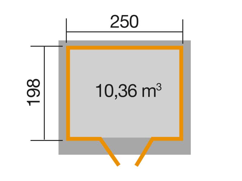 Weka Gartenhaus 325 A Größe 1 natur