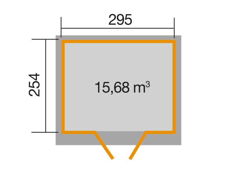 Weka Gartenhaus 325 A Größe 2 Eiche hell