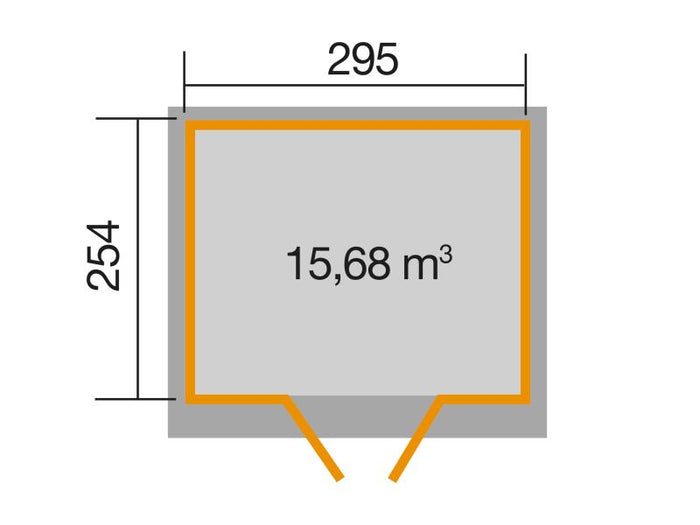 Weka Gartenhaus 325 A Größe 2 Eiche hell