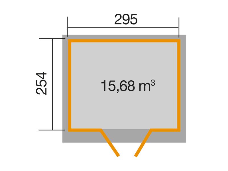 Weka Gartenhaus 325 A Größe 2 natur