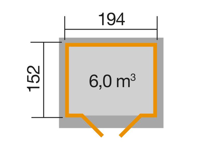 Weka Gartenhaus 325 Größe 1 natur