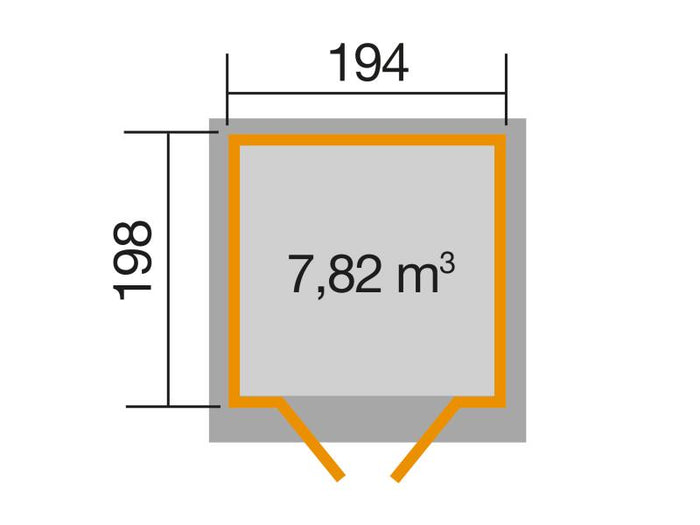 Weka Gartenhaus 325 Größe 2 Eiche hell lasiert