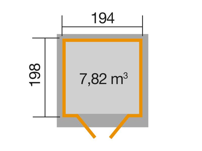 Weka Gartenhaus 325 Größe 2 natur