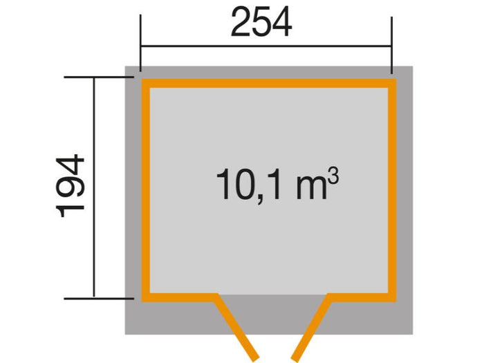 Weka Gartenhaus 325 Größe 3 Eiche hell lasiert