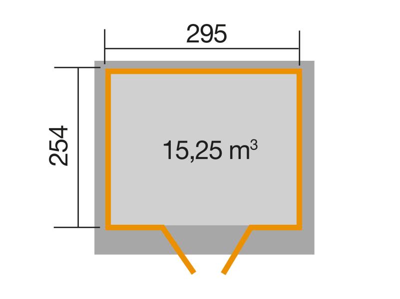 Weka Gartenhaus 325 Größe 4 Eiche hell lasiert