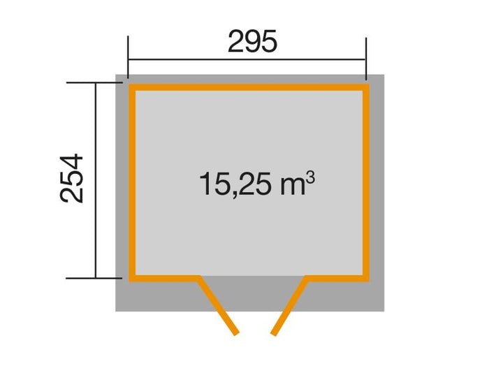 Weka Gartenhaus 325 Größe 4 Eiche hell lasiert