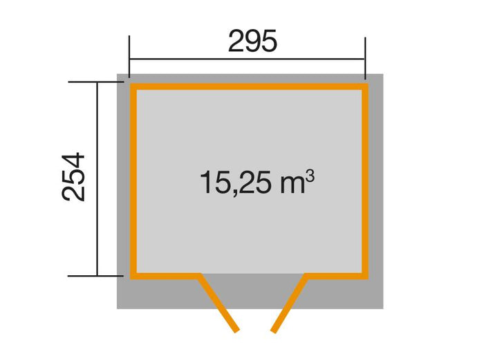 Weka Gartenhaus 325 Größe 4 natur