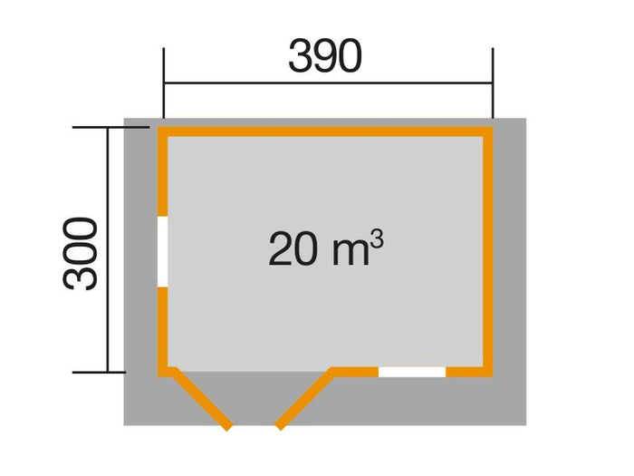 Weka Gartenhaus 401 Gr.1 hellgrau 40 mm