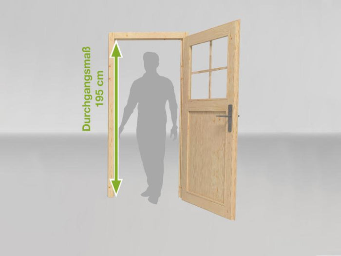 Weka Gartenhaus 413 B Gr 1 anthrazit mit Anbau 300 cm