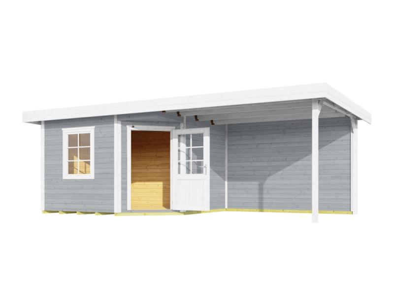 Weka Gartenhaus 5-Eck-Haus 213 Gr 1 grau Anbau 300 cm
