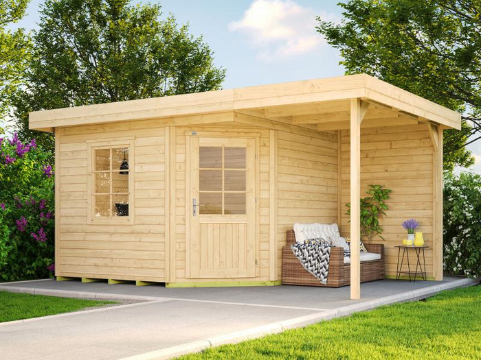 Weka Gartenhaus 5-Eck-Haus 213 Gr 1 natur Anbau 150 cm