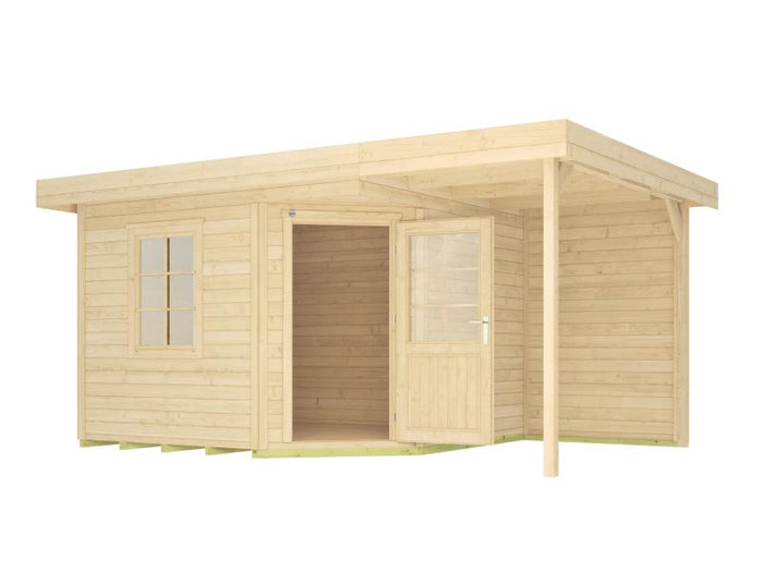 Weka Gartenhaus 5-Eck-Haus 213 Gr 1 natur Anbau 150 cm