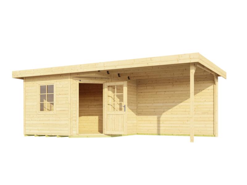 Weka Gartenhaus 5-Eck-Haus 213 Gr 1 natur Anbau 300 cm